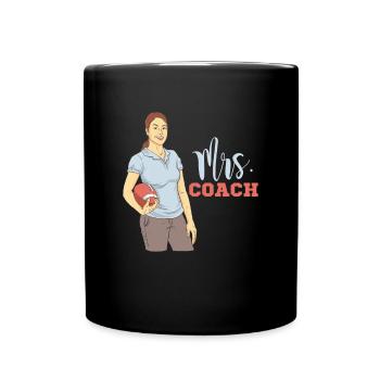 American Football Coach Touchdown Gift 0255 - Full Colour Mug - black - Front