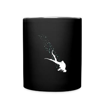 Awesome Scuba Diver Snorkeling Diving Ocean Deep - Full Colour Mug - black - Front