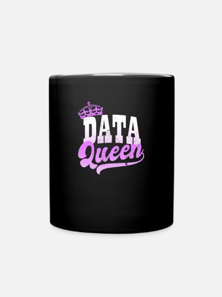 Data Nerd Data Queen Geschenk - Tasse einfarbig - Schwarz