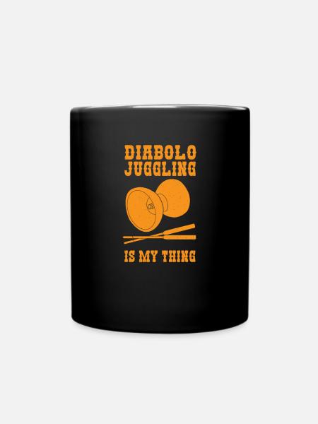 Diabolo Jonglieren lustiger Spruch Geschenk - Tasse einfarbig - Schwarz