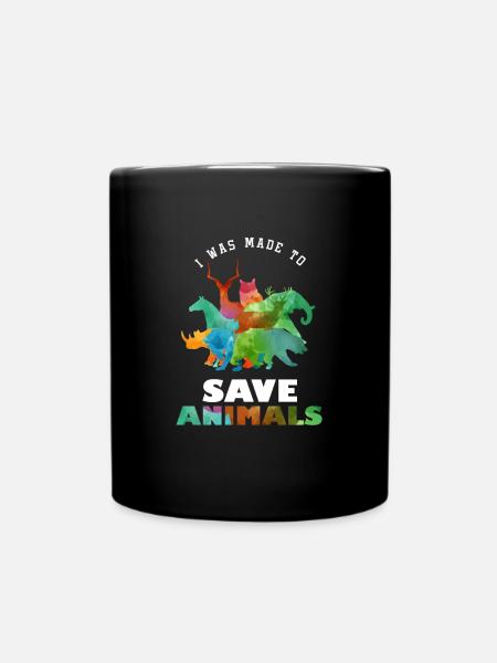 Rescue Pets Made To Save Animal Rights Supporter - Full Colour Mug - black