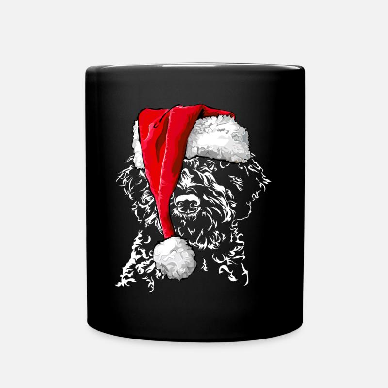 LAGOTTO ROMAGNOLO Chapeau de Noël Les chiens de Wilsign - Mug uni - noir