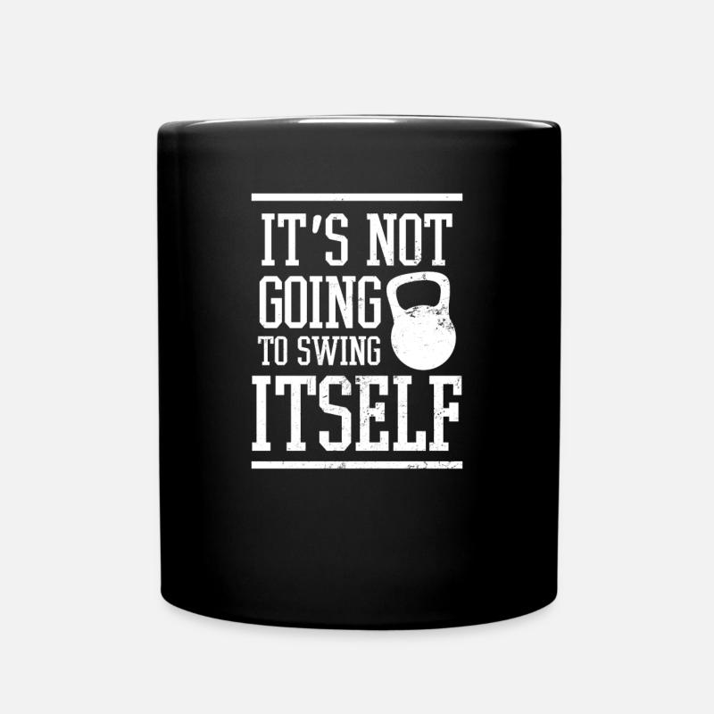 Kettlebell Es wird kein Geschenk sein - Tasse einfarbig - Schwarz