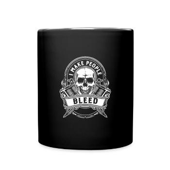 Je fais saigner les gens - Mug uni - noir - Devant
