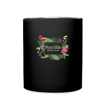 Animaux Pura Vida Flamingo Faune Plages Costa - Mug uni - noir - Devant