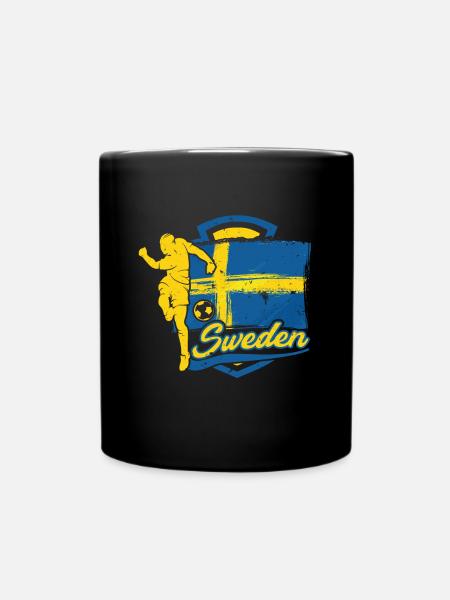  Suède Suédois Football suédois - Mug uni - noir
