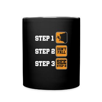 Alpinisme, alpinisme, montagne, randonnée, plein air - Mug uni - noir - Devant