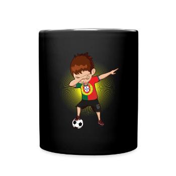 Football Portugais Portugal Footballeur - Mug uni - noir - Devant