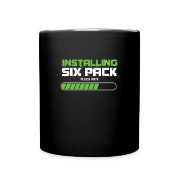 Installieren von Six Packs Workout Gym Bauchmuskeln Übung - Tasse einfarbig - Schwarz - Vorne