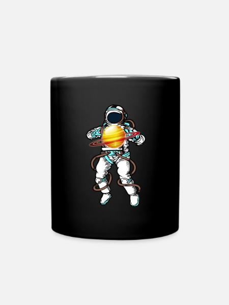 Weltraum Planet Orbit Galaxy Nerd Cool - Tasse einfarbig - Schwarz
