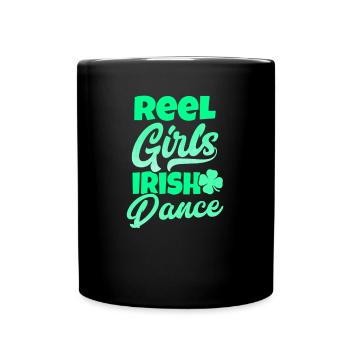 Irish Dance Reel Girls Irish Dance Gift - Full Colour Mug - black - Front