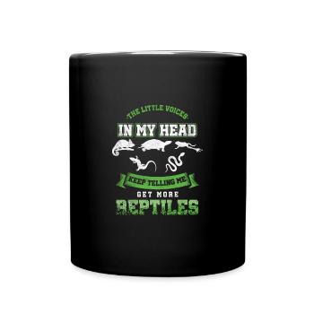 The Little Voice In My Head Reptiles Reptilia - Full Colour Mug - black - Front