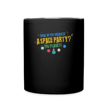 Space Wordplay Space Planet planète - Mug uni - noir - Devant