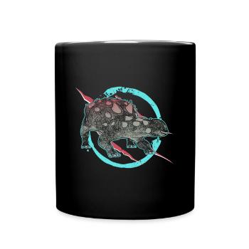 Euoplocephalus dinosaur fossil primeval gift - Full Colour Mug - black - Front