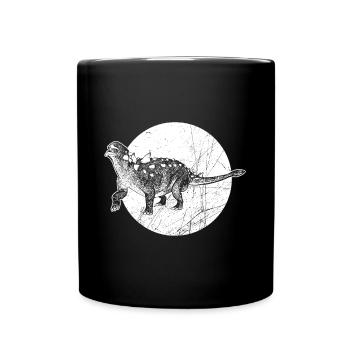 Dinosaur Euoplocephalus wilderness fossil primeval - Full Colour Mug - black - Front