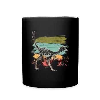 Mononykus dinosaur jungle wilderness primeval - Full Colour Mug - black - Front