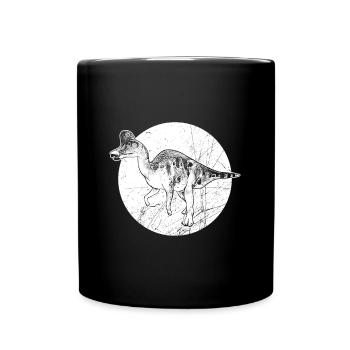 Hadrosaurus dinosaur primeval wilderness reptile - Full Colour Mug - black - Front