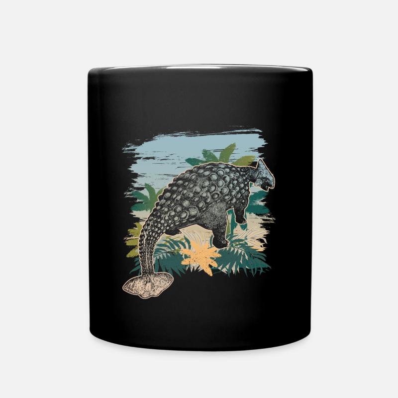 Dino Dinosaure Ankylosaurus désert temps préhistoriques - Mug uni - noir