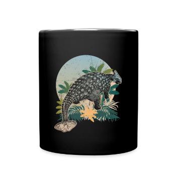 Dinosaurs of primeval Ankylosaurus - Full Colour Mug - black - Front