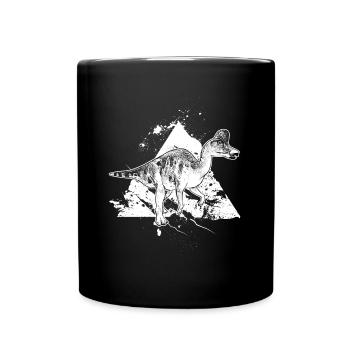 Dinosaurier Dinoliebe Hadrosaurus Urzeit Asteroid - Tasse einfarbig - Schwarz - Vorne