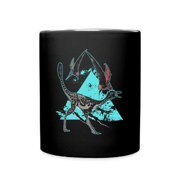 Dinosaur gift Mononykus primeval - Full Colour Mug - black - Front