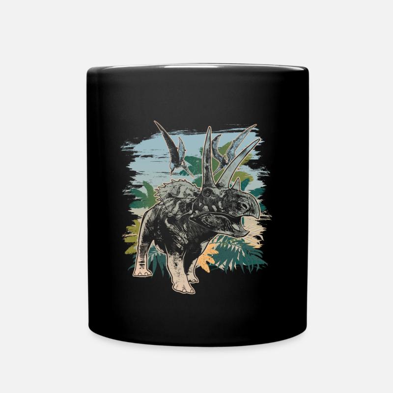Coahuilaceratops désert de la jungle de dinosaures - Mug uni - noir