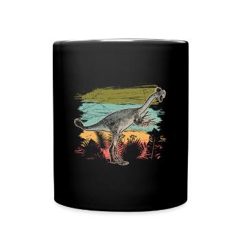 Gigantoraptor primitif de dinosaure éteint - Mug uni - noir - Devant
