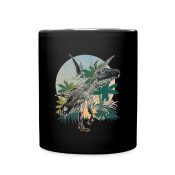 Utharaptor dinosaur hunter of primeval gift - Full Colour Mug - black - Front