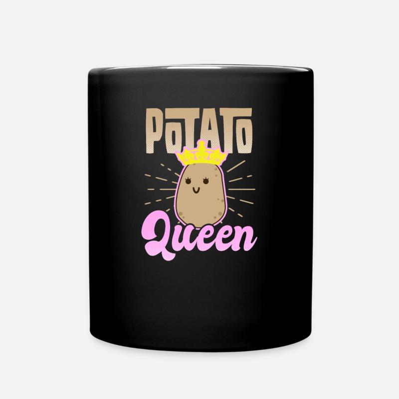 Vegan Potato Potato Queen Gift - Mug uni - noir