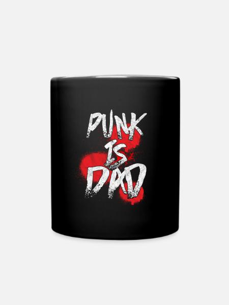 Punk Is Dad Metalcore Heavy Metal Musique Hard Rock - Mug uni - noir