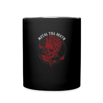 Metal bis zum Tod Heavy Metal Hard Rock Musik - Tasse einfarbig - Schwarz - Vorne