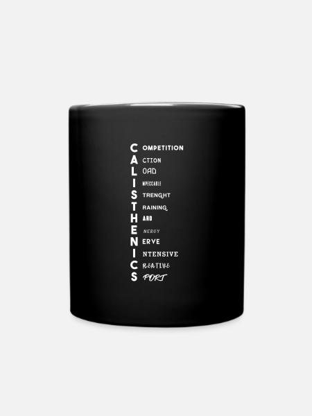 Calisthenics-Übungs-Gymnast-Trainings-Übung - Tasse einfarbig - Schwarz