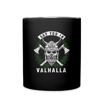 See You In Valhalla Cool Norsemen Myth Viking - Full Colour Mug - black - Front