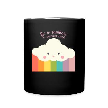 Être un arc en ciel - Mug uni - noir - Devant