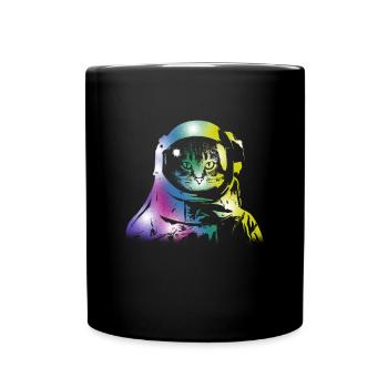 Chat Space Outerspace Galaxy Chats Chatons Propriétaires - Mug uni - noir - Devant