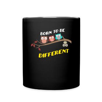 Born To Be Different World Autism Awareness Day - Full Colour Mug - black - Front