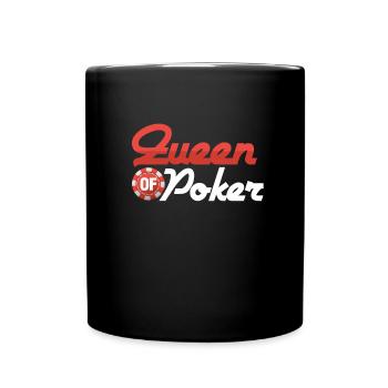 Queen Of Poker Pokerchips Dice Poker Games Raise - Full Colour Mug - black - Front