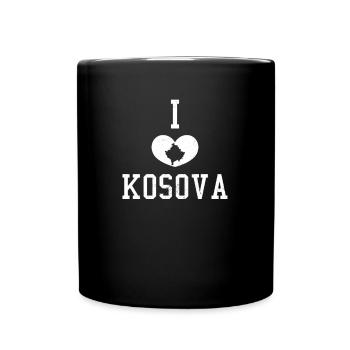 Albanien Ich liebe Kosova Geschenk - Tasse einfarbig - Schwarz - Vorne
