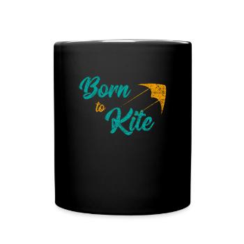 Kite surfers kitesurfing sailing windsurfing gift - Full Colour Mug - black - Front