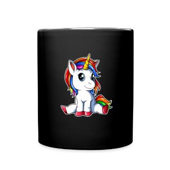 licorne - Mug uni - noir - Devant