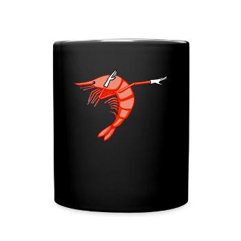 Crevettes crevettes Dab fruits de mer Scampi crabe - Mug uni - noir - Devant
