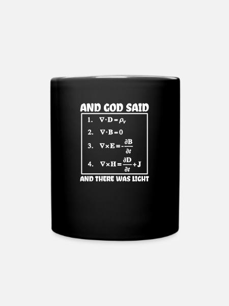 Physics Equation Maxwell Equations Light Gift - Mug uni - noir