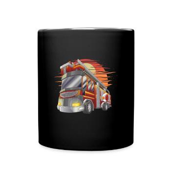 Firetruck Firefighting Fireman Firefighter Fire - Mug uni - noir - Devant