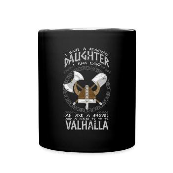 Cadeau de Walhalla de papa de papa de Viking - Mug uni - noir - Devant