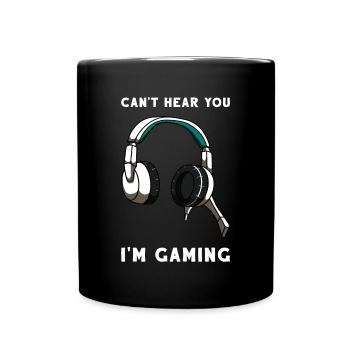 Gaming Gamer Video Video Games Headset Gift - Full Colour Mug - black - Front