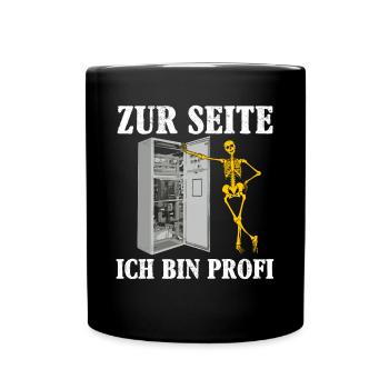 Elektriker Lustiger Spruch Beruf Geschenk Idee - Tasse einfarbig - Schwarz - Vorne