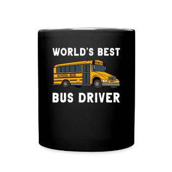 Bus Best Bus Driver School School Bus Gift - Full Colour Mug - black - Front