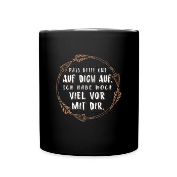 Valentines Day Pass on Love Love Gift - Full Colour Mug - black - Front