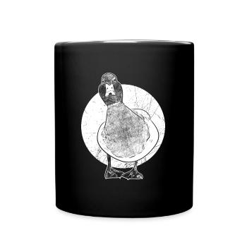 Étang de canard oiseau migrateur bec d'oiseau d'eau - Mug uni - noir - Devant