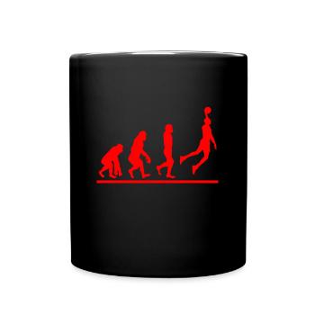 Basketball Evolution Korb werfen Dunk Geschenk - Tasse einfarbig - Schwarz - Vorne